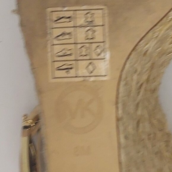 Michael by Michael Kors Giovanna Espadrille Wedge, Pale Gold Women's Size 8M - Picture 10 of 11